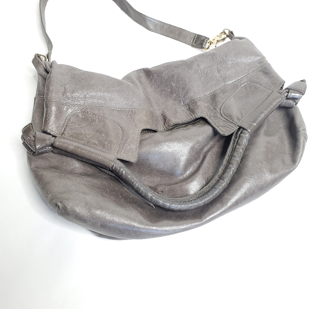 Foley & Corrina Gray Tote Bag Purse Leather